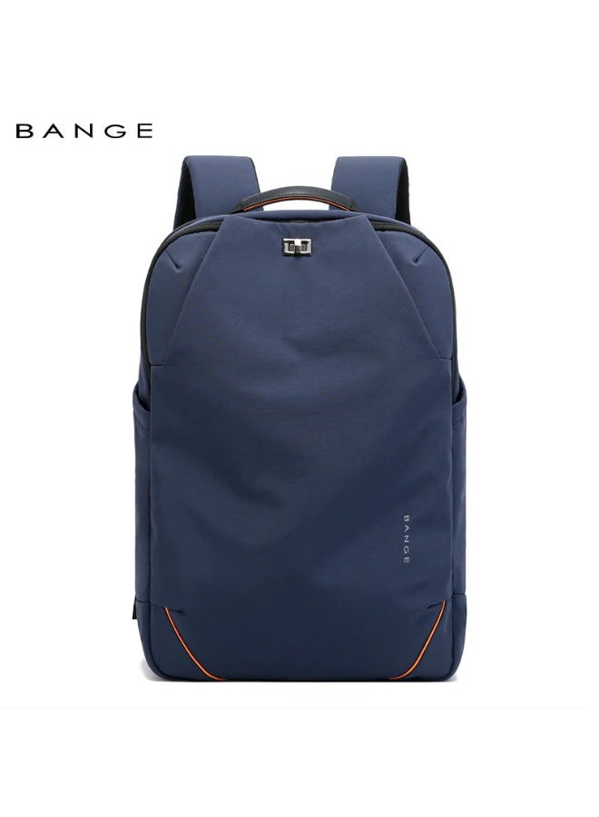 بانجي BANGE 8099 Blue Hot Sell New Arrival Wholesale Soft Lightweight Waterproof Men Casual Laptop Backpack - Image 2